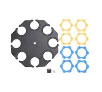 OPPWONG Support de Microphone Multiple, Support de Microphone en Acier au Carbone, de Micro Portable et Trous Doublés de Silicone, Idéal pour le Home Studio (8 trous)