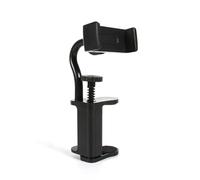 OPPWONG Support de Téléphone pour Guitare, Pince Réglable Rotative à 360°, Support Portable Léger pour Guitare, ukulélé et Basse, Idéal pour l'enregistrement Vidéo et le Streaming en Direct