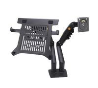 OPPWONG Support Réglable pour écran et Ordinateur Portable F160-FP Support à Double Bras pour écran de 17 à 30" et Ordinateur Portable de 10 à 17" pour Les Jeux et la Programmation