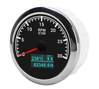 OPPWONG Tachymètre du Pointeur, Tachymètre RPM Tachomètre Easy Installation ABS ACTE ACTEUL AVEUX POUR MODIFICATION AUTRE (cadran noir)