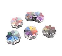 OPPWONG Tampon Encreur en Forme de Fleur, Tampon Encreur 48 Couleurs Métalliques, d'emballage Individuel avec une Forte Couverture et Résistance à la Lumière, Idéal pour la Fabrication de Cartes,