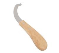OPPWONG Tondeuse à Sabots de Cheval, Outil de Maréchal-ferrant avec Manche en Bois d'hévéa et Bord incurvé en Dents de Scie, Idéal pour la du Fer à Cheval