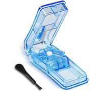 Opret Coupe-Comprimé pour Couper et Écraser Petits et Gros Cachets, Séparateur de Comprimés pour Fendre vos Pilules et Transporter vos Médicaments - Bleu