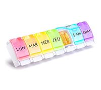Opret Pilulier Semainier 7 Jours, Boîte à Médicaments Bouton Pop-up Design