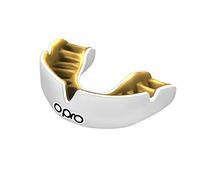 OPRO Instant Custom-Fit, protège-dents dentiste, technologie de montage révolutionnaire pour un confort ultime et protection, bouclier de gomme pour le rugby, la boxe (Blanc, les jeunes)
