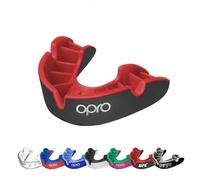 OPRO Protège-dents Silver Level pour adultes et jeunes avec étui, bouclier de gomme avec technologie révolutionnaire pour le hockey, le rugby, la boxe et sports de contact (Noir, adulte)