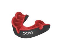 OPRO Protège-dents Silver Level pour adultes et jeunes avec étui, bouclier de gomme avec technologie révolutionnaire pour le hockey, le rugby, la boxe et sports de contact (Noir, adulte)