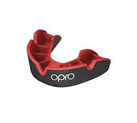 OPRO Protège-dents Silver Level pour adultes et jeunes avec étui, bouclier de gomme avec technologie révolutionnaire pour le hockey, le rugby, la boxe et sports de contact (Noir, les jeunes)