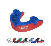 OPRO Protège-dents Silver Level pour adultes et jeunes avec étui, bouclier de gomme avec technologie révolutionnaire pour le hockey, le rugby, la boxe et sports de contact (Rouge, les jeunes)