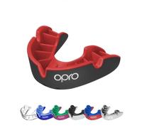 OPRO Protège-dents Niveau Argent - Ajustement Essentiel - Boxe, MMA, Rugby, Hockey - Adultes et Enfants - Facile à Mouler Soi-Même - Garantie Dentaire Incluse