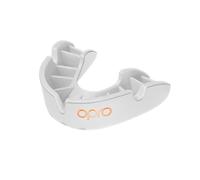 OPRO Bronze Level Protège-dents sport pour adultes et jeunes avec étui, bouclier de gomme pour hockey, crosse, rugby, MMA, boxe et autres sports de contact et de combat (Blanc, adulte)