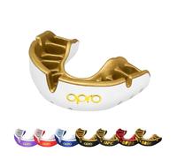 OPRO Protège-dents Niveau Or - Ajustement Premium - Boxe, MMA, Rugby, Hockey - Adultes et Enfants - Facile à Mouler Soi-Même - Garantie Dentaire Incluse