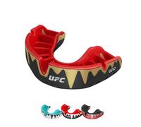 OPRO Protège-dents Platinum Level UFC pour adultes, doté d'une technologie révolutionnaire d'ajustement pour UFC, boxe, MMA, arts martiaux, tous les sports de contact (noir/or, adulte)
