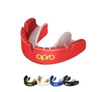 OPRO Protège-dents Gold pour appareil dentaire de sport pour adultes avec technologie révolutionnaire pour boxe, crosse, MMA, arts martiaux, hockey et tous les sports de contact (Rouge)