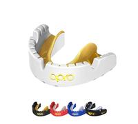 OPRO Protège-dents Gold pour appareil dentaire de sport pour adultes avec technologie révolutionnaire pour boxe, crosse, MMA, arts martiaux, hockey et tous les sports de contact (Blanc)