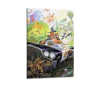 OPRTUFB Sam And Max Poster décoratif sur toile sans texte pour chambre à coucher 40 x 60 cm