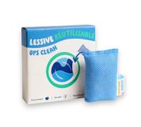 OPS CLEAN® - 1 An de Lessive Ecologique, Hypoallergénique - 350 Lavages - Lessive Voyage - Pré-dosé - Lessive Hypoallergénique Bébé - Compatible Couche Lavables