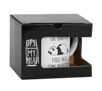 OPS - Tasse Panda, Tasse Personnalisée avec Impression et Phrase, Idée Cadeau Originale pour Noël, Anniversaire ou Autres Occasions, Emballage Cadeau Inclus, Capacité 325 ml, 12,5 x 8,2 x 9,7 cm