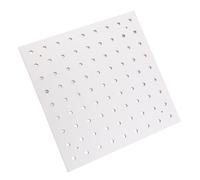 OPSDKVKS 25 Spools Sewing Thread Holder Wall Mounted, Sewing Thread Peg Board Organizer with 25 Wooden Sticks, Wooden Pegboard for Sewing Thread Storage, White 300x300mm Space Saving Design