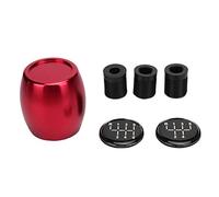 OPSDKVKS 5/6 vitesses, bouton de levier de vitesse en alliage d’aluminium rouge, couvercle pour levier de vitesse de boîte manuelle, universel, adapté aux voitures à boîte manuelle avec