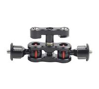 OPSDKVKS Adaptateur de Montage de Bras Magique à Double tête sphérique Multifonction, Accessoire d'appareil Photo avec vis 1/4", Support en Alliage d'aluminium Rotatif à 180 degrés pour