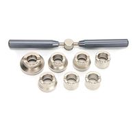 OPSDKVKS Kit d’ouverture et de démontage professionnel pour fond de boîtier de montre, ensemble d’outils de réparation pour horloger avec 7 accessoires, ouvre-boîtier en acier durable pour