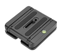 OPSDKVKS Support de Plaque à dégagement Rapide Pliable Noir Z Flex, Plaque à dégagement Rapide pour Appareil Photo, tête Pliante Multi-Angle avec roulement de Charge de 3 kg, Aluminium