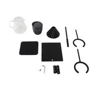 OPSDKVKS Support pour cafetière à verse, station de brassage manuel à double couche avec pot en verre et tasse filtrante en céramique, support de cafetière à hauteur réglable pour un usage