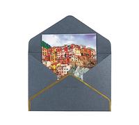 OPSREY Cartes de vœux imprimées Cinque Terre avec enveloppes colorées vierges à l'intérieur pour toutes les occasions
