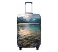 OPSREY Glacier National Park Housse de bagage élastique lavable pour valise de 53,3 à 81,3 cm, Noir , L