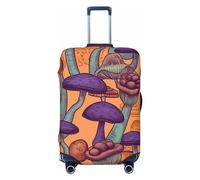 OPSREY Hippie Art Housse de bagage élastique lavable Motif champignons 53,3 à 81,3 cm, Noir , XL