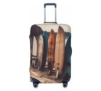 OPSREY Housse de bagage imprimée Boards On The Beach - Housse de protection élastique lavable pour valise de 53,3 à 81,3 cm, Noir , L