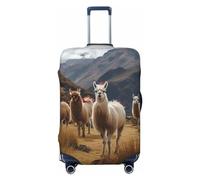 OPSREY Llamas In The Andes Housse de bagage élastique lavable pour valise de 53,3 à 81,3 cm, Noir , S