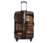 OPSREY Old Books In Library Housse de bagage élastique lavable pour valise de 53,3 à 81,3 cm, Noir , M