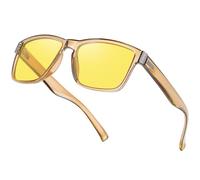 Opssaker Lunettes Conduite de Nuit Homme Femme Polarisés Anti éblouissement Verre Jaune Lunette Vision Nocturne