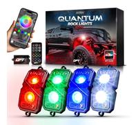 OPT7 Quantum Pro Rock Light LED 1600 lumens RGBW avec contrôleur Bluetooth, variateur de néon multicolore, stroboscope, fondu, IP67, capsules étanches tout-terrain
