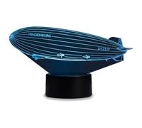 Optechvisual Hindenburg LZ 129 Lampe XL 23 x 15 cm - Veilleuse LED Zeppelin à intensité variable avec télécommande, USB et fonctionne avec piles, cadeau aéronautique, 16 couleurs