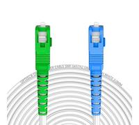 opteec® - Câble Fibre Optique Blindé - 1M - FREE Freebox Pop, Pos S, Ultra, Ultra Essentiel, Révolution Light - Rallonge/Jarretière - SC/APC à SC/UPC Renforcé - Garantie 10 Ans - Blanc (1M)