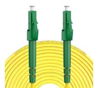 opteec® - Câble Fibre Optique Blindé - 20M - Rallonge/Jarretière - LC/APC à LC/APC Renforcé - Simplex Monomode - Garantie 10 Ans - Jaune (20M)