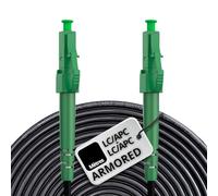 opteec® - Câble Fibre Optique en Acier Blindé - 6M - Rallonge/Jarretière - LC/APC à LC/APC Renforcé - Simplex Monomode - Garantie 10 Ans - Noir (Armored, Noir, 1M)