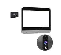 OPTEPYOE La Sonnette est dotée d'un écran LCD de 4,3 Pouces avec Communication bidirectionnelle, résolution 2,2K, Angle de Vision Large de 170° et Prend en Charge Les Cartes mémoire jusqu'à 32 Go.