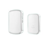 OPTEPYOE Sonnette avec télécommande 300 m/984 pi, 60 sonneries.(All White)