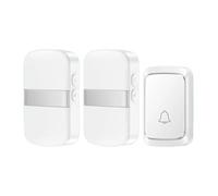 OPTEPYOE Sonnette de Bienvenue avec Flash LED intégré et 60 mélodies, idéale for Un Usage Domestique.(Silver 1B2R,US)