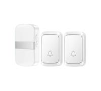 OPTEPYOE Sonnette de Bienvenue avec Flash LED intégré et 60 mélodies, idéale for Un Usage Domestique.(Silver 2B1R,US)