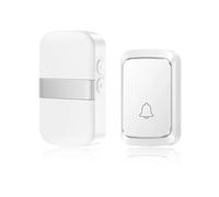 OPTEPYOE Sonnette de Bienvenue avec Flash LED intégré et 60 mélodies, idéale for Un Usage Domestique.(Silver 1B1R,US)