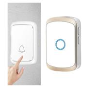 OPTEPYOE Sonnette de Bienvenue, étanche IP67, 60 chansons(White)