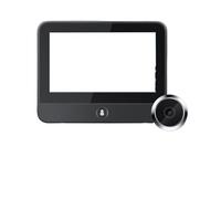 OPTEPYOE Sonnette vidéo avec Batterie de 5000 mAh, détecteur de Mouvement et visionneuse numérique for la Maison(US Charger Peephole,Without TF Card)