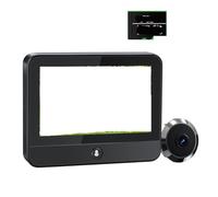 OPTEPYOE Sonnette vidéo avec écran de 4,3 Pouces, Mini Judas numérique, Sonnette à capteur(Door Camera 128GB)