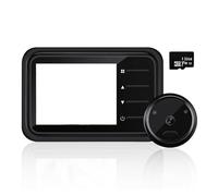 OPTEPYOE Sonnette vidéo avec visionneuse électronique à écran LCD de 2,4 Pouces(Doorbell 32GB Card)