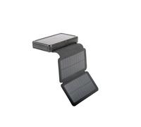OPTEX Batterie externe solaire 20000 mAh pliable gris - 2 entrées (Micro USB/Type-C), 2x USB 5V/2.1A